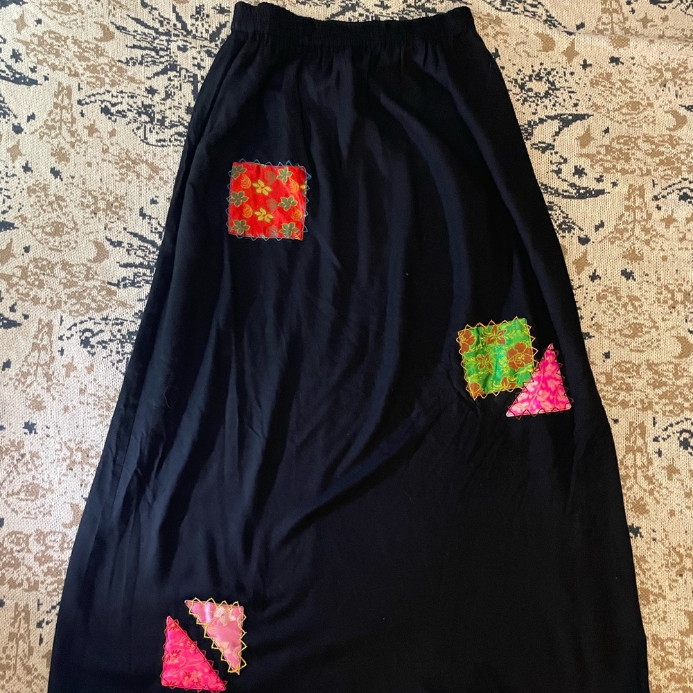 Sacred threads patchwork skirt